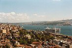 Blick vom Galataturm auf den Bosporus